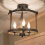GEPOW Semi Flush Mount Ceiling Light Fixture, Farmhouse Faux Wood Ceiling Light for Bedroom Hallway, Foyer, Entryway, Kitchen, Stairway, Dining & Living Room GEPOW Semi Flush Mount Ceiling Light Fixture, Farmhouse Faux Wood Ceiling Light for Bedroom Hallway, Foyer, Entryway, Kitchen, Stairway, Dining & Living Room