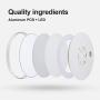 LVL Flush Mount 12 Inch Ceiling Light Fixture (Matte White), 5000K Daylight 24W LED Modern Surface Mount Ceiling Lamp Indoor for Bedroom Living Room Hallway Kitchen Office Easy Install