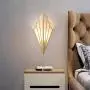 Modern Wall Light Simple Creative Wall Sconces Bedroom Aisle Living Room Wall Lamp Holder E14 Socket Art Deco Lighting Fixture (Bulb Not Included) (Golden) [Energy Class A++]