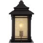 Hickory Point Asian Outdoor Light Fixture Bronze 16.5'' Textured Glass for Exterior House Porch Patio - Franklin Iron Works