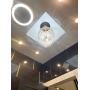 Luxurious K9 Crystal Chandelier with 3 Circle Octagon Shape Crystal Lighting Fixture Pendant Lighting for Dining Room Bathroom Bedroom Living Room 3 E26 LED Bulbs (Champagne Gold)