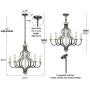 Lampundit 6-Light Farmhouse Chandelier for Dining Room Kitchen Island Lighting Hanging Fixture, 27.5 inches Diameter, Oil Black & Gray Finish Lampundit 6-Light Farmhouse Chandelier for Dining Room Kitchen Island Lighting Hanging Fixture, 27.5 inches Diameter, Oil Black & Gray Finish