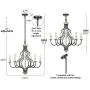 Lampundit 6-Light Farmhouse Chandelier for Dining Room Kitchen Island Lighting Hanging Fixture, 27.5 inches Diameter, Oil Black & Gray Finish