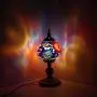 Kindgoo Turkish Mosaic Table Lamp Handmade Tiffany Style Glass Lamp for Living Room, Led Light Bulb Included (Multi-Colored)