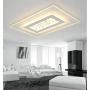 LAKIQ Super Thin Acrylic LED Flush Mount Ceiling Light Fixture Living Room Modern Rectangle Close to Ceiling Chandelier Lighting for Bedroom Dining Room(23.5,White Light)