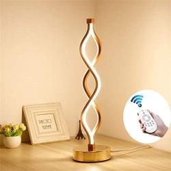 LED Strip Table Light 110V/220V Desk Lamp Spiral Acrylic Art Table Lamps Indoor Reading Lighting Lamp Decoration Table Light,Gold