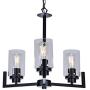 Infront Dining Room Chandelier 3-Light Farmhouse Light Fixture Rustic Chandelier Black Kitchen Island Lighting Indoor Chandelier