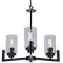 Infront Dining Room Chandelier 3-Light Farmhouse Light Fixture Rustic Chandelier Black Kitchen Island Lighting Indoor Chandelier