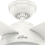 Hunter Dempsey Indoor / Outdoor Ceiling Fan with LED Light and Remote Control, 52'', White