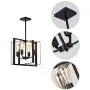 SEEBLEN 4- Light Pendant Light Black Adjustable Hanging Lights Vintage Foyer Lantern for Kitchen lsland Dining Room Hallway Farmhouse Ceiling Lights SEEBLEN 4- Light Pendant Light Black Adjustable Hanging Lights Vintage Foyer Lantern for Kitchen lsland Dining Room Hallway Farmhouse Ceiling Lights