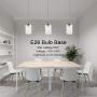 TODOLUZ Modern Single 1 Light Pendant Light Brushed Nickel with Clear Cylinder Glass Cylinder Shade Hanging Lamp Fixture for Dining Room Kitchen Bedroom