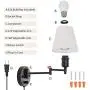 Plug in Wall Sconce Set of 2, Swing Arm Wall Lamp with Linen Lampshade, Modern Reading Wall Light Fixtures for Hallway Bedroom Living Room Plug in Wall Sconce Set of 2, Swing Arm Wall Lamp with Linen Lampshade, Modern Reading Wall Light Fixtures for Hallway Bedroom Living Room
