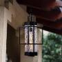 MOTINI 1-Light Outdoor Pendant Light Fixtures Industrial Style Large Single Outdoor Hanging Light in Oil Rubbed Bronze Finish with Water Glass Shade 26.5x10x10 Inch (Bulb Included)