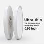 LVL Flush Mount 12 Inch Ceiling Light Fixture (Matte White), 5000K Daylight 24W LED Modern Surface Mount Ceiling Lamp Indoor for Bedroom Living Room Hallway Kitchen Office Easy Install