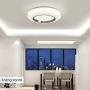 Smart LED Ceing Light Contemporary 20-Inch Flush Mount Fixture with Remote Control 3960LM Auffel Modern Dimmable Surface Round Close to Ceiling Lights for Bedroom Kitchen Dining Room (3000K-6000K)