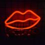 Lip Shaped LED Signs Neon Lights for Wall Decor,USB or Battery Operated Neon Light Sign, Led Signs for Bedroom, Decorative Light Up Sign for Christmas,Home Party, Kids,Girls Living Room (Gules/Red)