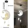 Modern Hanging Light Fixture, Beautiful LED Moon Star Ceiling Pendant Lighting for Kids Children Bedroom, Chandelier Light Fixture for Dining Room Bedroom Living Room Home Decoration-Warm White