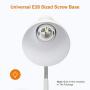 LEPOWER Metal Desk Lamp, Adjustable Goose Neck Table Lamp, Eye-Caring Study Desk Lamps for Bedroom, Study Room and Office (White)
