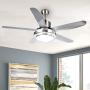 Modern Ceiling Fan With LED light 5 ABS Blades Remote Control For Indoor Living Room Bedroom (56 Inch)