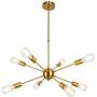 8-Light Sputnik Modern Chandelier Mid Century Industrial Gold Pendant Lighting Vintage Ceiling Light Fixture for Dining Room Kitchen Island Living Room Bedroom Foyer Farmhouse