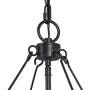LOG BARN Modern Chandelier Black and Gold, Farmhouse Dining Room Hanging Light Fixture, 4-Light, Matte Black with Aged Brass Finish, 19.5” Dia