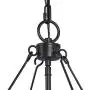 LOG BARN Modern Chandelier Black and Gold, Farmhouse Dining Room Hanging Light Fixture, 4-Light, Matte Black with Aged Brass Finish, 19.5” Dia
