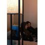 Kira Home Toro 63'' Modern Wood Floor Lamp with Shelves & Honey Beige Shade, 23W Energy Efficient CFL Bulb (100W Equivalent), Black Finish