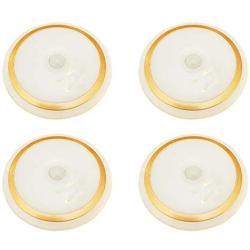 3'' Motion Sensor LED Night Light for Bedroom Closet Basement Hallways | Rechargeable Light for Backlight Stairs Garage Cabinets Drawers Cupboards (White) (4 Pack)