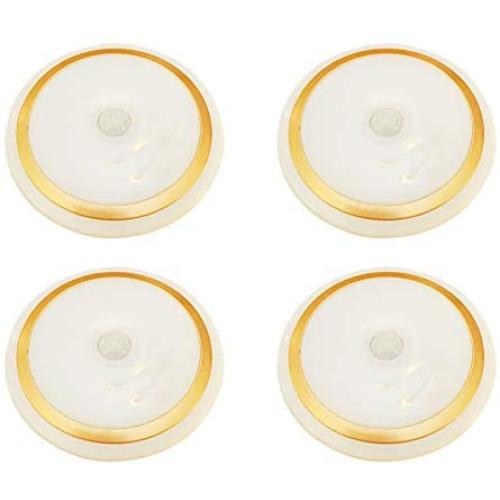3'' Motion Sensor LED Night Light for Bedroom Closet Basement Hallways | Rechargeable Light for Backlight Stairs Garage Cabinets Drawers Cupboards (White) (4 Pack)
