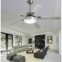 52'' 5 Blades Ceiling Fan with Lights Brushed Nickel Modern Ceiling Fan Chandelier Remote Control Fandelier Ceiling Fan for Bedroom,Dining Room,Living Room,Pavilion 52'' 5 Blades Ceiling Fan with Lights Brushed Nickel Modern Ceiling Fan Chandelier Remote Control Fandelier Ceiling Fan for Bedroom,Dining Room,Living Room,Pavilion