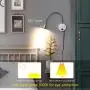 Bedside Reading Lights, Head Adjustable Minimalist LED Bed Reading Lamp, Dimmable Touch Switch Bedside Lamp for Bedroom Living Room Office, Reading Lights for Bed headboard