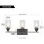 MELUCEE 3 Light Bathroom Vanity Light Oil Rubbed Bronze, Industrial Wall Light Fixture with Clear Glass Shade Sconces for Bedroom Porch Kitchen Living Room MELUCEE 3 Light Bathroom Vanity Light Oil Rubbed Bronze, Industrial Wall Light Fixture with Clear Glass Shade Sconces for Bedroom Porch Kitchen Living Room