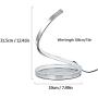 Modern Dimmable LED Table Lamp, 7W Touch Control Contemporary Spiral Chrome Finish Desk Lamp, Curved Bedside Nightstand Lamp for Bedroom Study Living Room Office