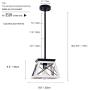 Qamra Farmhouse Kitchen Pendant Lights, Rustic Industrial Metal Cage Chandeliers, Hanging Fixture Light for Dining Room Living Room Kitchen Island Entryway