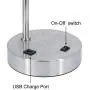 XiNBEi Lighting Table Lamp USB Desk Lamp with Fabric Shade, Modern Bedside Iron Lamp Brushed Nickel Finish for Bedroom Living Room & Office XB-TL1230-BN XiNBEi Lighting Table Lamp USB Desk Lamp with Fabric Shade, Modern Bedside Iron Lamp Brushed Nickel Finish for Bedroom Living Room & Office XB-TL1230-BN