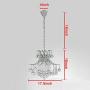 DINGGU Modern 6 Lights Chrome Finish Crystal Chandeliers Flush Mounted Pendant Ceiling Light for Dining Room