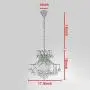 DINGGU Modern 6 Lights Chrome Finish Crystal Chandeliers Flush Mounted Pendant Ceiling Light for Dining Room