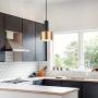 Lywins E26 Modern Black Gold Nordic Pendant Light Fixtures Hanging Lights for Kitchen Island Cafe Bar Dining Room Decor Lighting