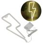 UCSAJI Lightning LED Neon Lights Lightning Shaped Decor Light Sign Lamp Christmas Wall Decor Birthday Party Kids Room Living Room Home Wedding Party Decor(Yellow)
