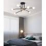 Dellemade Modern Sputnik Chandelier, XD00958 6 Lights Mid-Century Ceiling Light with Glass Shades,Globe Pendant Light Fixture