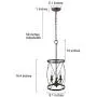 Foyer Chandeliers, Entryway Chandelier Lighting, Industrial 3-Light Pendant Lighting for Kitchen Island, Stairway, Dining Room, 9.1” in Dia, Bronze