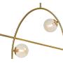 Glass Globe Sputnik Chandelier Modern 3 Light Molecule Pendant Lighting,G9 Mid Century Brass Finish Ceiling Lamp for Dining Room Hallway