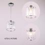 Mini Pendant Light Crystal Pendant Lighting Fixture Flush Mount Ceiling Lighting Fixture Adjustable Hanging Light for Dining Room Bedroom Kitchen Island Living Room Hallway,E26 Bulb,Chrome