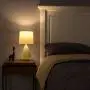 SOTTAE Modern Small White and Gold Ceramic Table Lamp, Irregular Geometric Desk Lamp with White Fabric Shade, Beside Nightstand Lamp for Living Room Bedroom