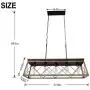 Lobolighting 5-Lights Kitchen Island Light Farmhouse Linear Pendant Lighting for Dining Room Table Chandelier Ceiling Hanging Light Fixture