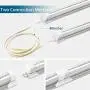 Barrina LED Shop Light, 40W 5000LM 5000K, 4FT Integrated Fixture, V Shape,T8 Light Tube, Daylight White, Clear Cover, Hight Output, Strip Lights Bulb for Garage Warehouse Workshop Basement (Pack of 6)