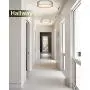 VICNIE Flush Mount Ceiling Light, 15W 1100 Lumens LED Flush Mount Lighting Fixture, Dimmable 3000K Warm White, Brushed Nickel Finish, ETL Listed for Kitchen, Hallway, Bedroom, Laundry