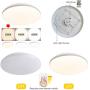 15.4 Inch Modern LED Flush Mount Ceiling Light Round 30W 2580lm Dimmable for Bedroom Dining Room Kitchen,Warm White 3000K