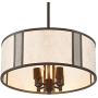 Bryce Oil Rubbed Bronze Drum Pendant Light 20'' Wide Mica Shade 4-Light Fixture for Dining Room House Foyer Kitchen Island Entryway Bedroom - Regency Hill