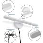 MantoLite LED Wall Light,15inch Aluminum Frame Picture Lighting,White Plug-in with Switch for Bathroom Mirror Lamp Fixture Modern Home Restaurant Bedside Wall Lamps Sconces,11W 880LM 3000K